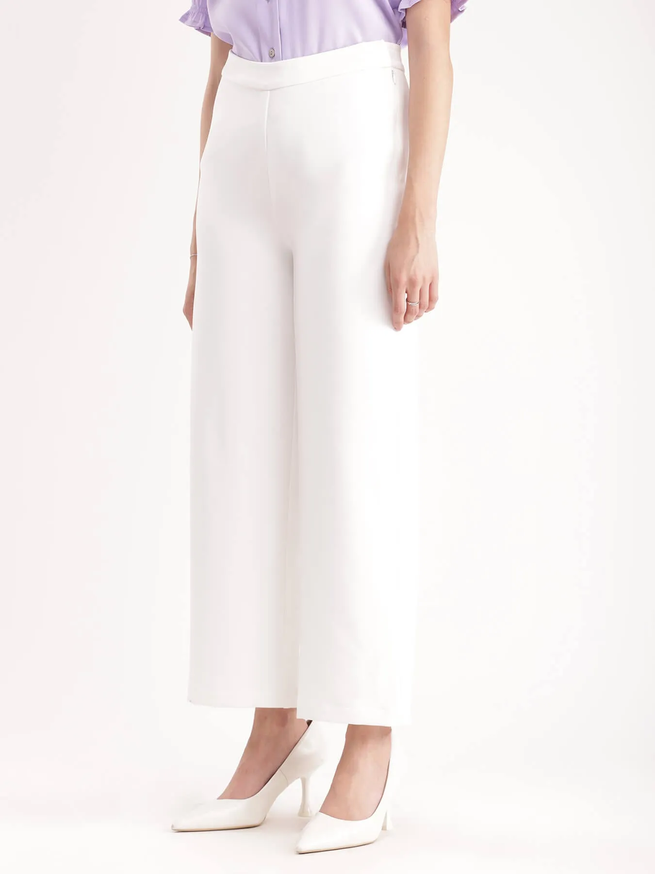 Wide Leg Pants - Off White
