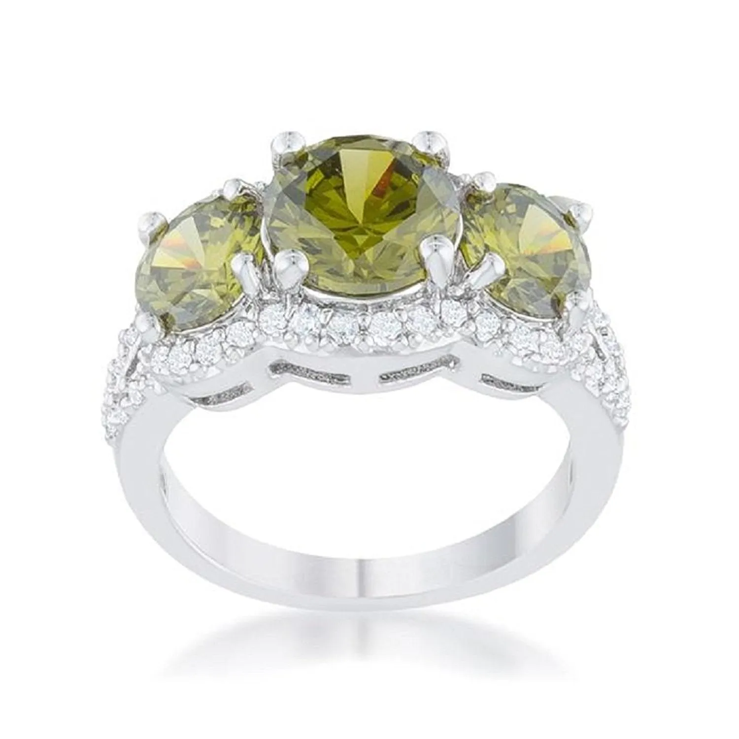WildKlass Olive Classic Trio Ring