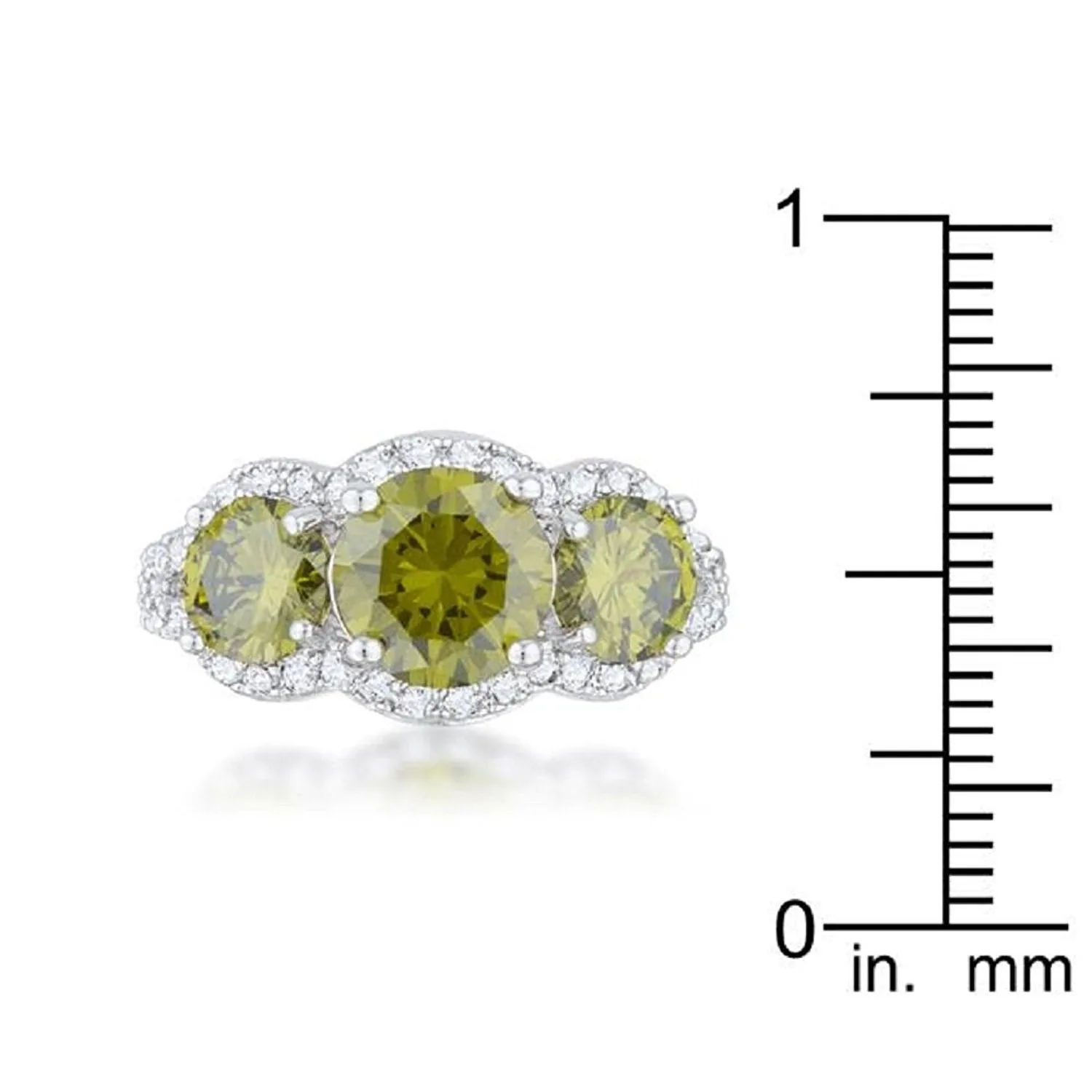 WildKlass Olive Classic Trio Ring