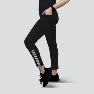Women's Camo Workout Pants, High-Waisted Stretchable Yoga Leggings - Black
