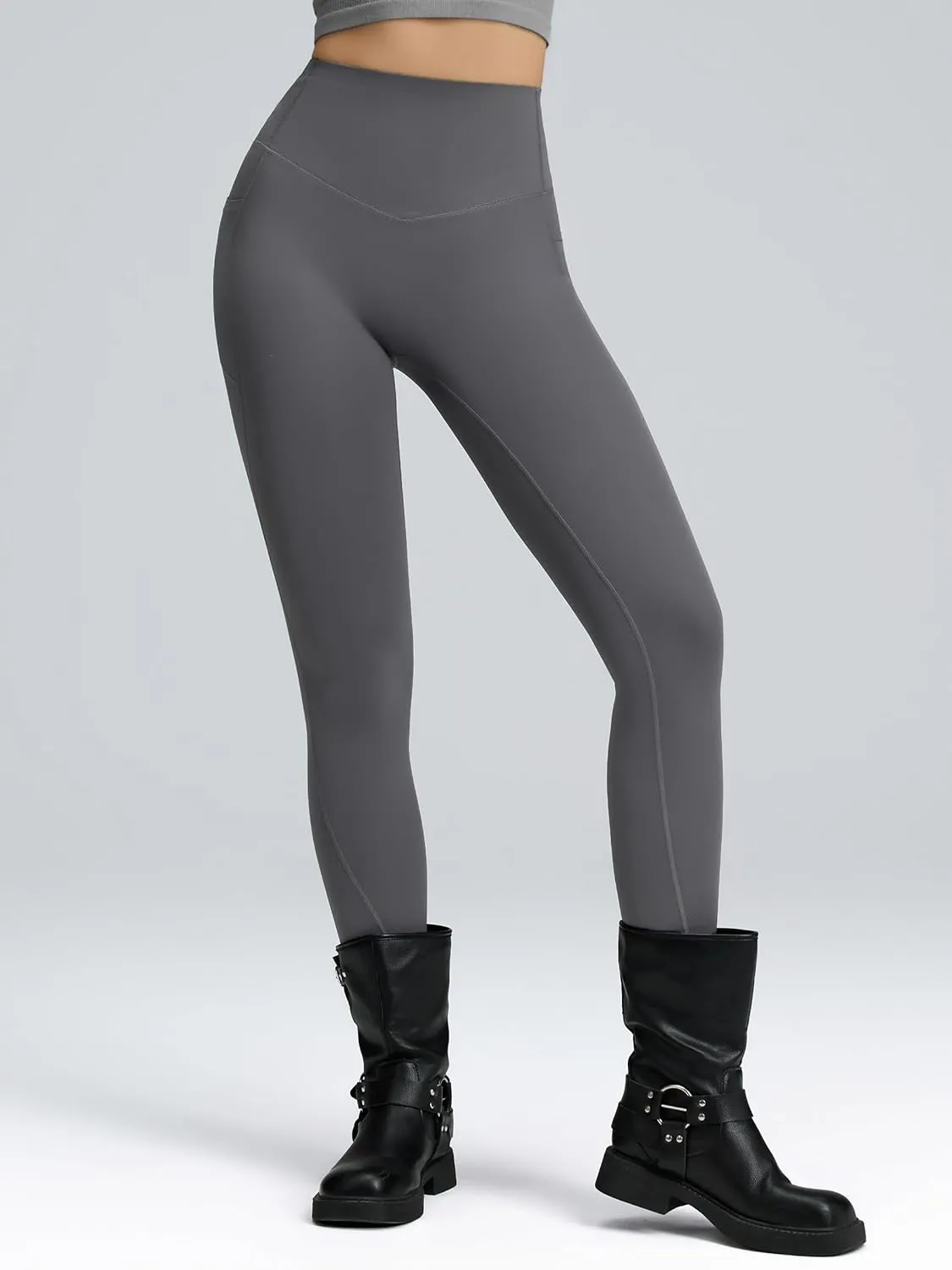 Women's High Waisted Leggings with Pockets Buttery Soft Seamless Tummy Control Workout Running Yoga Pants