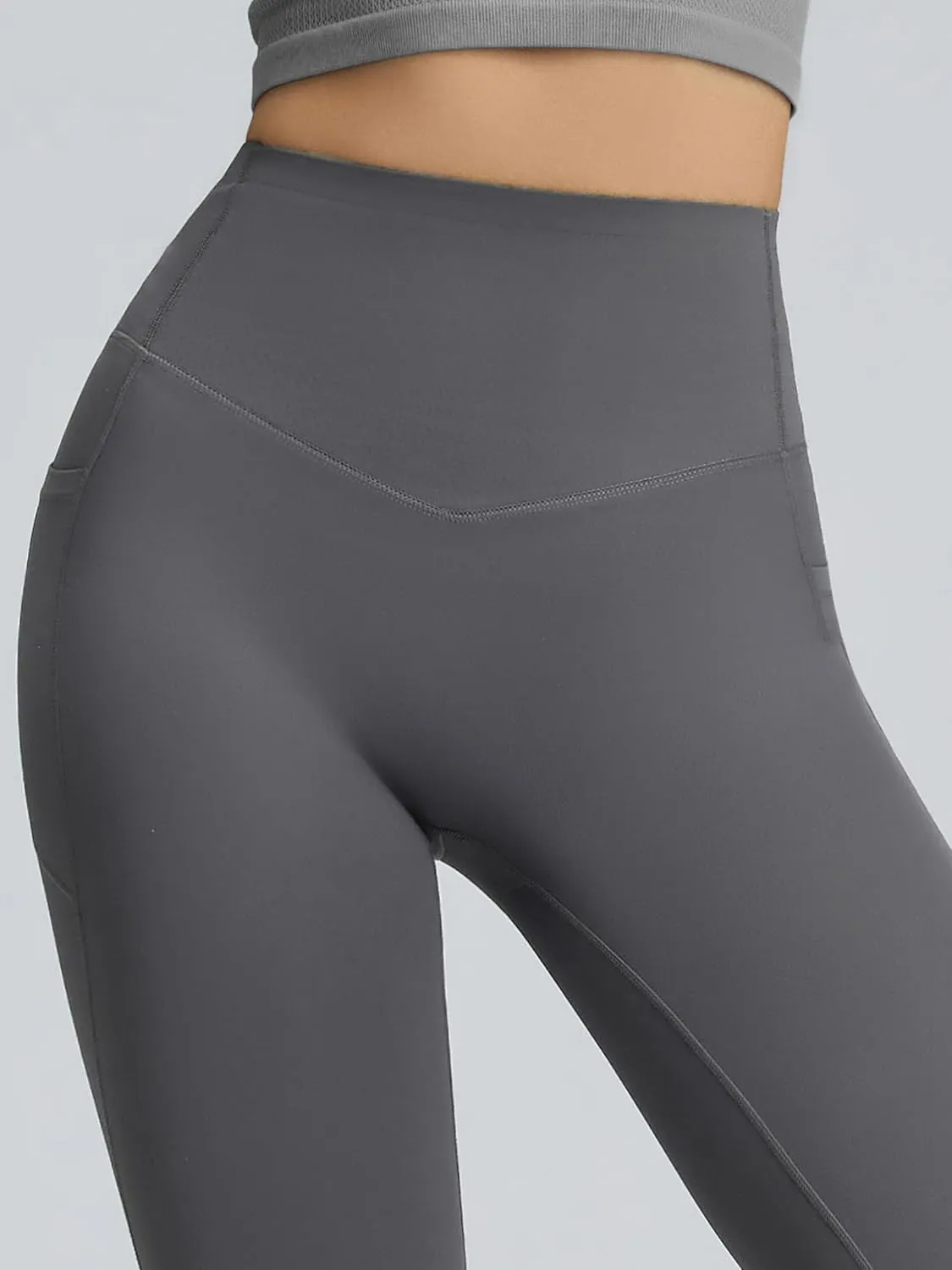 Women's High Waisted Leggings with Pockets Buttery Soft Seamless Tummy Control Workout Running Yoga Pants