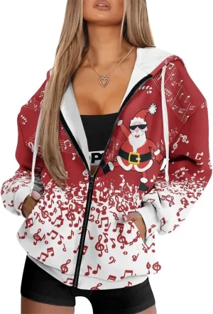 Womens Hoodies Zip Up Loose Sweatshirt Coat with Pocket Lightweight Long Sleeve Full Zip Hoodies Outfits for Fall