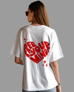 Womens Oversized TShirt Funky Free Your Mind