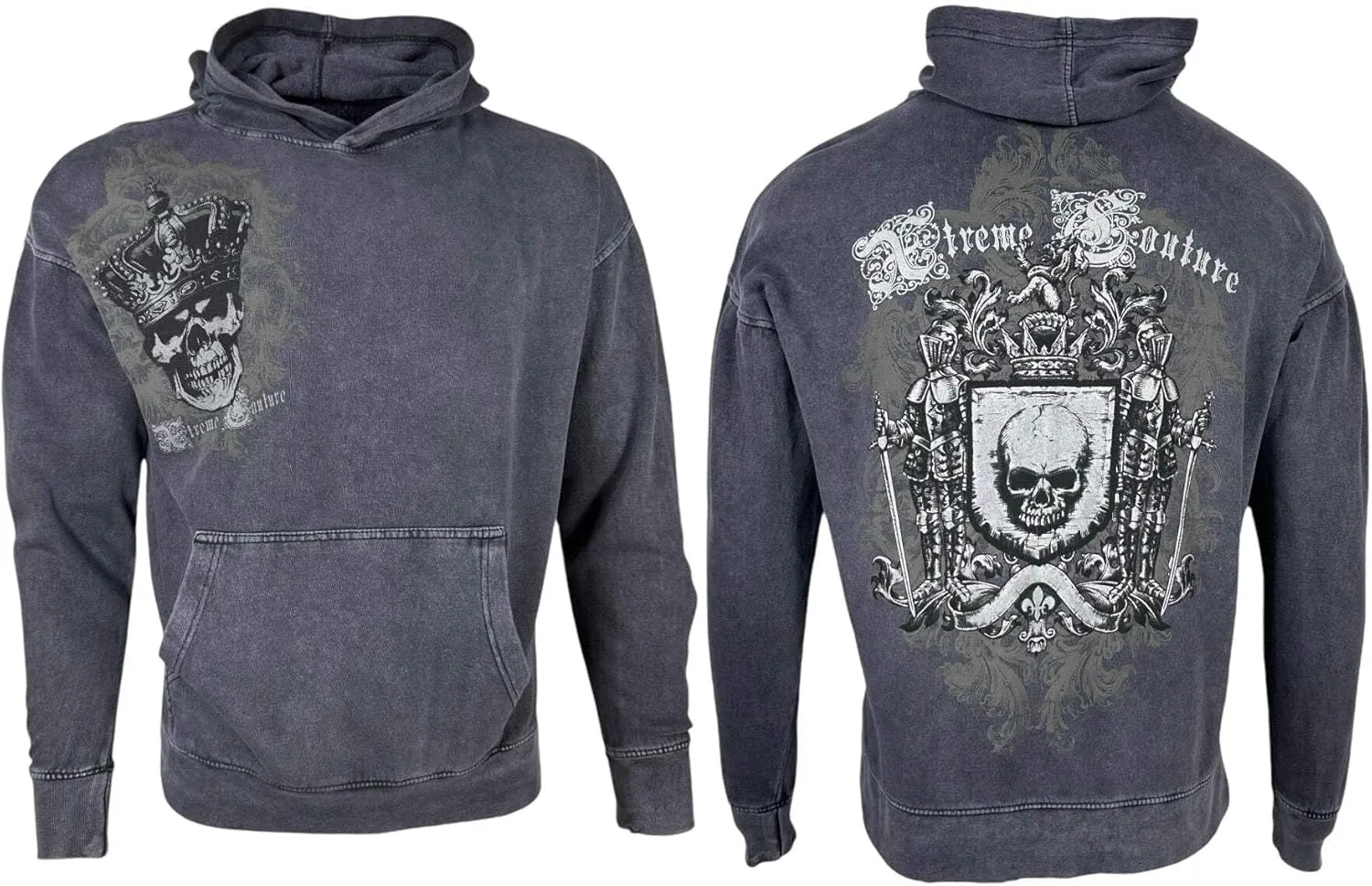Xtreme Couture By Affliction Unisex Oversized Boxy Pullover Hoodie Ordained