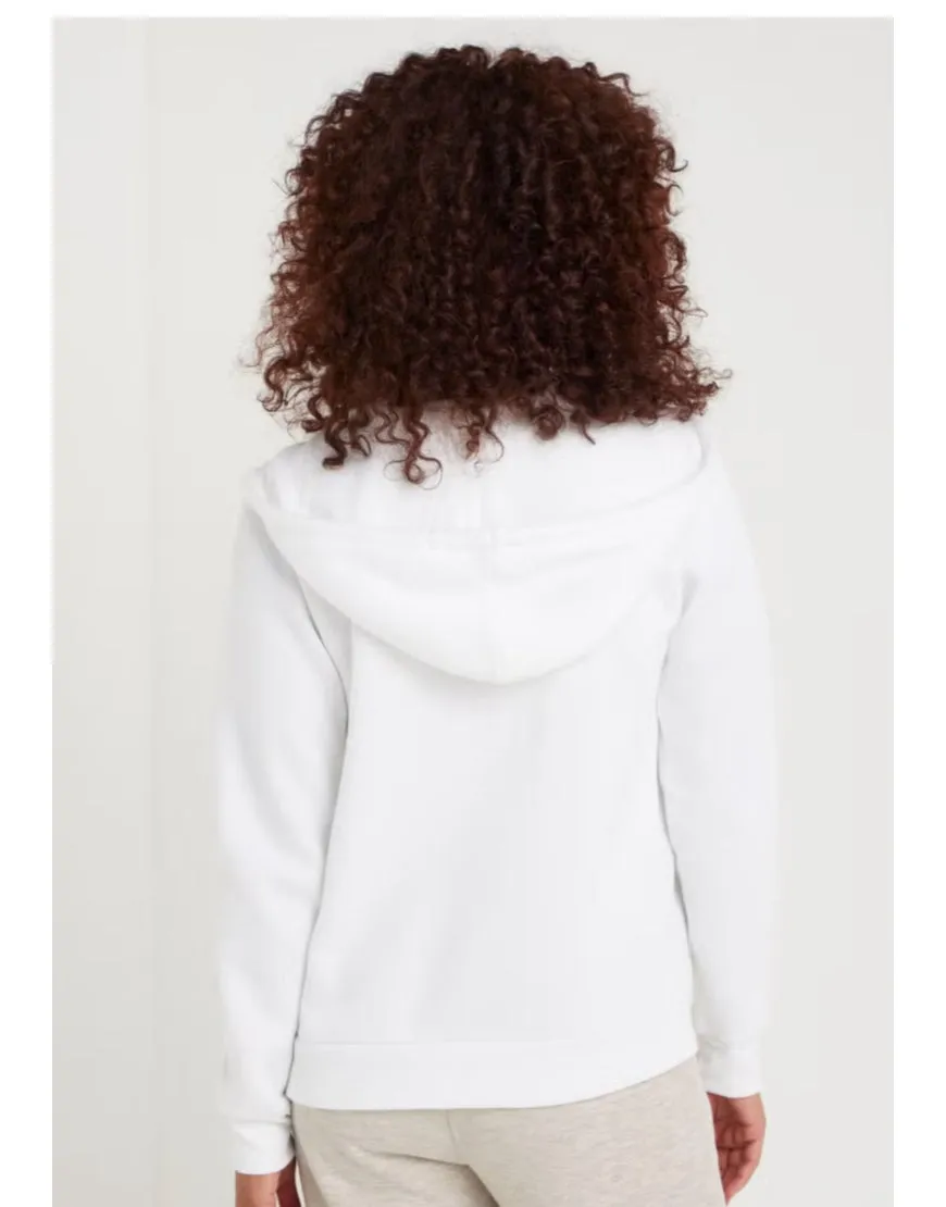 Zipper Hoodie in White